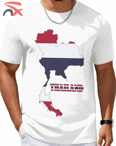 Chemises à manches courtes en polyester imprimées en gros, motif carte, drapeau national thaïlandais, <span class=keywords><strong>t</strong></span>-<span class=keywords><strong>shirt</strong></span> en tissu - Product Image 5