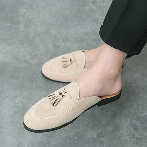 Vente en Gros Mocassins en Cuir Suédé Chaussures pour Femme Couleur Verte Mules Design Tendance Demi-Chaussures pour Homme Pantoufles Mocassins - Product Image 6