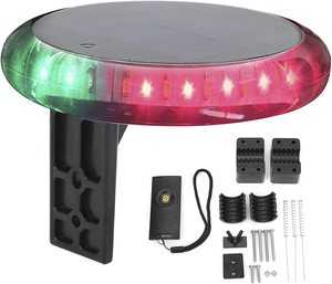Lámpara de popa IP67 Luces de navegación de señal a prueba de agua Barco marino LED Posición <span class=keywords><strong>solar</strong></span> SOS luz de advertencia Luces RGW - Product Image 2
