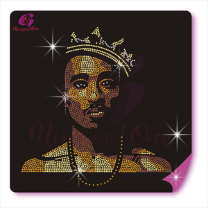 Mode populaire Hot Fix strass fer sur la conception de transfert Logo personnalisé Bling cristal strass Motif pour t-shirt - Product Image 2