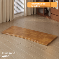 Plateau de bureau en bois massif durable pour cadre de bureau debout, bureau informatique réglable électriquement avec bords incurvés