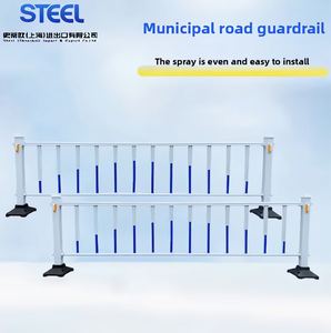 Valla de barandilla de carretera municipal Barrera de seguridad de tráfico de carretera Barrera de aislamiento de estacionamiento anticolisión Q235 Acero alto - Product Image 2