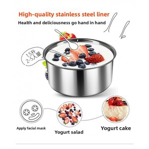 <span class=keywords><strong>Yaourtière</strong></span> Électrique 1,5 L en Acier Inoxydable, Fermenteur Multifonction avec Contrôle Tactile pour Usage Domestique - Product Image 3