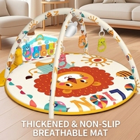 Alfombra de Juego King Lion Face Kick Piano, Acolchada, de Felpa, Escala 0-70cm, Juguetes para Bebés Recién Nacidos, Set Personalizable