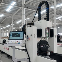 Machine de découpe laser CNC à fibre optique haute précision et haute vitesse avec mandrin pneumatique de 120 mm, composants HIWIN, 4 axes et refroidissement par eau