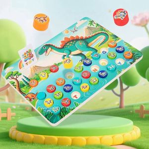 Jeu d'orthographe sur le thème des dinosaures pour enfants et tout-petits, jouet en bois Montessori avec flashcards éducatifs - Product Image 4