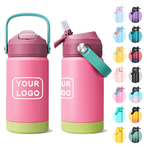 IDEA GIFT Custom Logo Insulated Water Bottles Heat Transfer BPA-Free <b>Double</b>-<b>wall</b> Stainless Steel Tumblers Drink cup for kids - Product Image 1