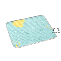 Tapis rafraîchissant transfrontalier pour animaux de compagnie, coussin de couchage en latex et soie glacée, tapis de sol rafraîchissant d'été pour chiens, chats et lits pour animaux