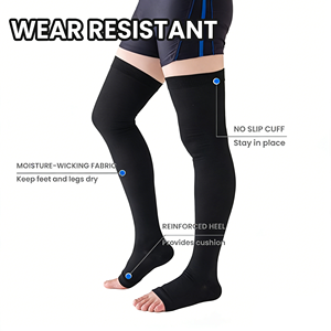 Medias <span class=keywords><strong>de</strong></span> Compresión Graduada Personalizadas para Piernas, con Punta Abierta, Anti-Fatiga, Anti-Várices, 20-30 mmHg, Compresión Firme - Product Image 3