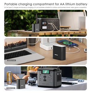 Batteria Li-ion <span class=keywords><strong>1.5</strong></span> <span class=keywords><strong>Volt</strong></span> 14500 1300mWh GMCELL Ricaricabile al Litio con Caricatore Intelligente 1000 Cicli - Product Image 5
