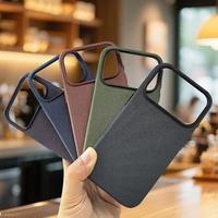 Coque de téléphone en tissu tissé de haute qualité pour la série 17, style Ins, anti-traces de doigts, antidérapante, antichoc, avec sac OPP personnalisé