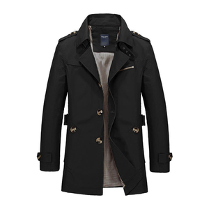 Manteau long coupe-vent pour <span class=keywords><strong>homme</strong></span>, collection automne-hiver, style streetwear, simple boutonnage, vente chaude, OEM - Product Image 5