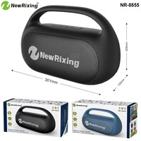 Enceinte portable 2 micros NR8855 50W BT omnidirectionnelle avec prise jack, poignée, karaoké, boombox, enceintes sans fil, boîte à son, pour extérieur