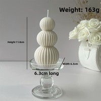 Bougie décorative en cire de soja artisanale, parfumée, blanche, style nordique minimaliste, motif vague, pour fêtes romantiques et Noël, vente en gros