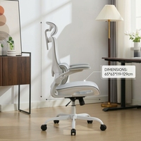 Nouvelle chaise de bureau ergonomique à dossier haut, design moderne en maille, roulettes pivotantes en plastique de qualité, chaise de jeu pour la maison et le bureau