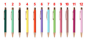 Nuevo Bolígrafo Promocional de Metal Color Oro Rosa con Goma Suave Mate, Estilo de Presión Novedoso, 1.0 mm, Logotipo Personalizado Impreso, Regalos - Product Image 6