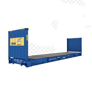 New 20ft sàn gỗ ráp phẳng giá Container vận chuyển 20 flatrack container - Product Image 4