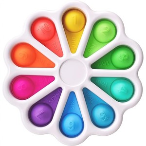 Juguete Sensorial Educativo para Niños, Diseño de Girasol con Burbujas, para Aliviar el Estrés, de Silicona, Marca Mouse Control Pioneer - Product Image 2