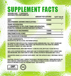 Cápsulas de extracto de uva Nad + resveratrol para promover la función cerebral y proteger las cápsulas de la vida - Product Image 6