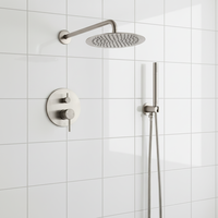 Douche dissimulée luxe mural Nickel salle de bain douche robinet douche mitigeur tête pluie système