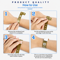 Bracelet promotionnel personnalisé en plastique sérigraphié, écologique, jetable, avec logo sur mesure, fermeture sécurisée à bouton, réglable et fin