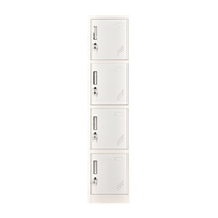 Armoire de rangement métallique autoportante à 4 portes de haute qualité, verrouillable, pour salle de sport et école