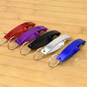 Light Weight Beer Bottle Opener Keychain Welcome Laser Logo DIY Aluminum Alloy Bottle Opener <b>Key</b> Chain - Product Image 1