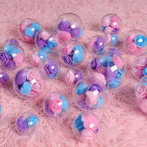 10cm פתיח חג המולד transparentes חלול גדול קשה פלסטיק כדור מבריק קישוטי בתפזורת - Product Image 6