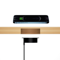 Chargeur sans fil 10 mm sous le bureau XE10-B, type C ignifuge, entrée 2A, garantie 2 ans pour téléphones mobiles
