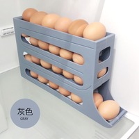 Récipient de stockage d'œufs à 3 couches de grande capacité Organisateur d'œufs polyvalent réutilisable en plastique pour la porte du réfrigérateur à utiliser pour les aliments