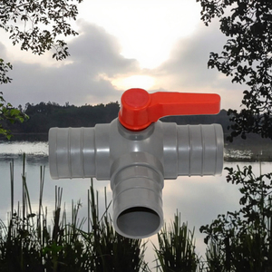 Raccord en T en plastique WFC à trois <span class=keywords><strong>voies</strong></span> pour arrosage, vanne à bille pour tuyau d'irrigation agricole et tuyau plat - Product Image 3