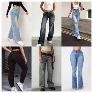 Grosir murah kualitas bagus Denim wanita Skinny Jeans bekas stok celana Jeans wanita banyak penjualan pakaian bermerek - Product Image 6