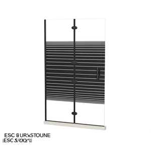 Cabine de douche pliante Esc & Urxstoune 31,5 x 55,1 pouces pour petites salles de bain avec cadre au design minimaliste - Product Image 1