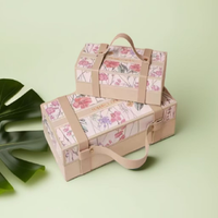 Boîte d'emballage en carton de luxe portable personnalisée pour cadeaux d'anniversaire et de mariage, vente en gros