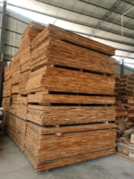 Papan Kayu Jati Sambungan Jari dengan Serat Alami, Tepi Terpaku, Panel Kayu Solid untuk Lemari
