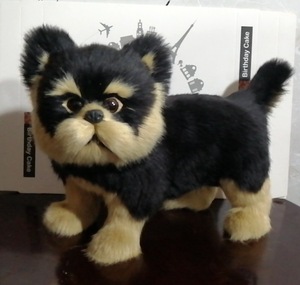 Simulé Yorkshire Terrier Mignon Petit Chien Noir Modèle Animaux En Peluche Animaux En Peluche Jouets Pour La Maison De Noël Décoration De Vacances - Product Image 3