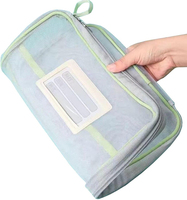Nouvelle conception, impression de logo personnalisée, pochettes de classement en nylon transparent A4 double couche, pour documents, livres, devoirs, classification et rangement