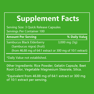 OEM Private Label 1000mg Organic Black Elderberry Supplement for Immune Support Boost Energy Elderberry Capsules - Product Image 2
