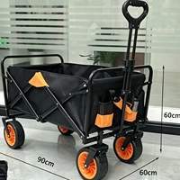Chariot de courses et de camping pliable à quatre roues en acier allié, poignée télescopique, capacité de charge de 300 kg, rangement facile, pour l'extérieur