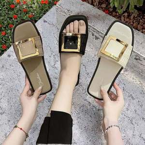 Chaussons décontractés populaires pour femmes, sandales de plage d'été, chaussures plates tendance antidérapantes et résistantes à l'usure - Product Image 3