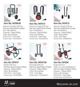 Chariot de transport pour planche à pagaie gonflable YONK - Product Image 6