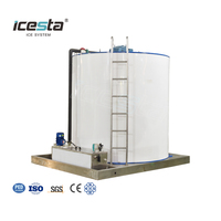 Évaporateur à glace en flocons ICESTA 1t 5t 10t 20t 30t pour eau de mer et eau douce, pour groupe électrogène à glace