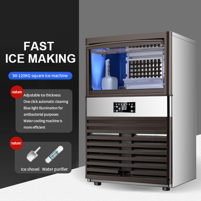 Ice Block Machine100kg Automatic Small Ice Cube Making Machine Commercial Ice Maker Machine for Business Price Nigeria