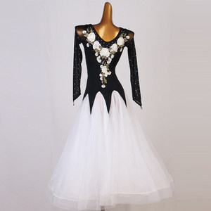 Nuovo Abito Moderno da <span class=keywords><strong>Ballo</strong></span> da Sala, Gonna Ampia con Strass, Vestito Standard per Competizioni di Valzer e Danze Sociali - Product Image 3