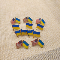 Pin Bendera Kreatif Baru Imitasi Lencana Enamel Bros Relawan