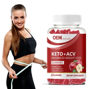 Compléments alimentaires pour la perte de poids, gommes au vinaigre de cidre de pomme naturel, marque privée OEM, KETO ACV, brûleur de graisse, soins de santé - Product Image 1