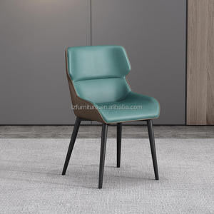 Silla de Comedor Tapizada con Marco de Madera, Patas Elípticas Cónicas, Sólida, Personalizada, Antimanchas, de Cuero Sintético / Genuino - Product Image 6