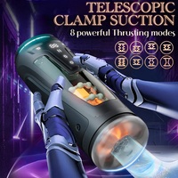 Automatischer Masturbator für Männer mit Teleskop-Vibration, Heizfunktion und LCD-Anzeige - Sexmaschine für Übungen