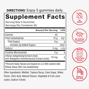 เยลลี่ครีเอทีนโมโนไฮเดรต<span class=keywords><strong>แบบ</strong></span>ไม่มีน้ำตาล OEM 60/90/150 เม็ด - Product Image 2