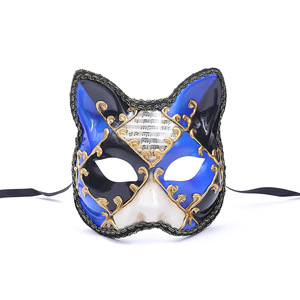 Masque animalier d'Halloween demi-visage, masque de fête anime, masque de renard européen et américain pour bal masqué de <span class=keywords><strong>Venise</strong></span> - Product Image 1